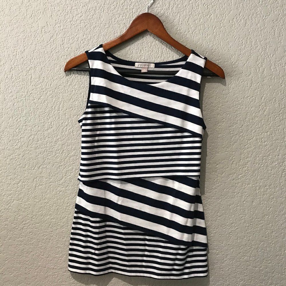 roz&ALI Layered Striped Top